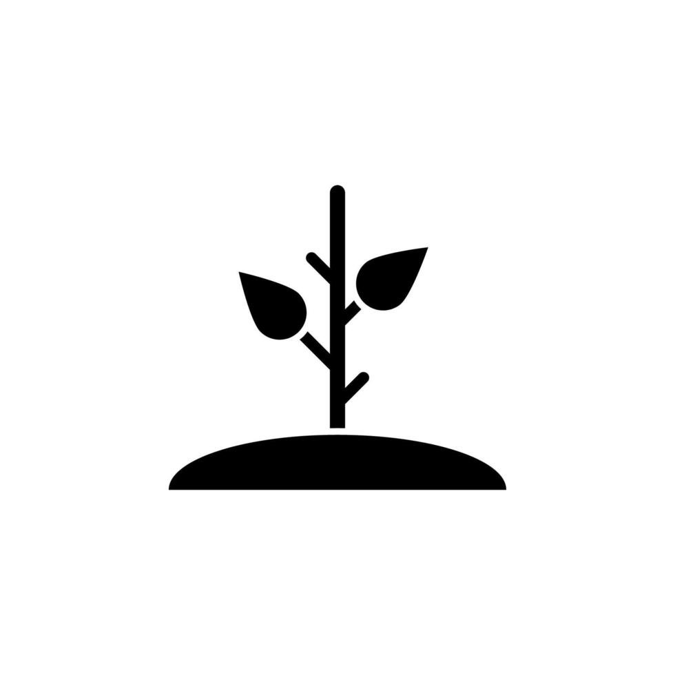 Growing, nature, plant vector icon illustration