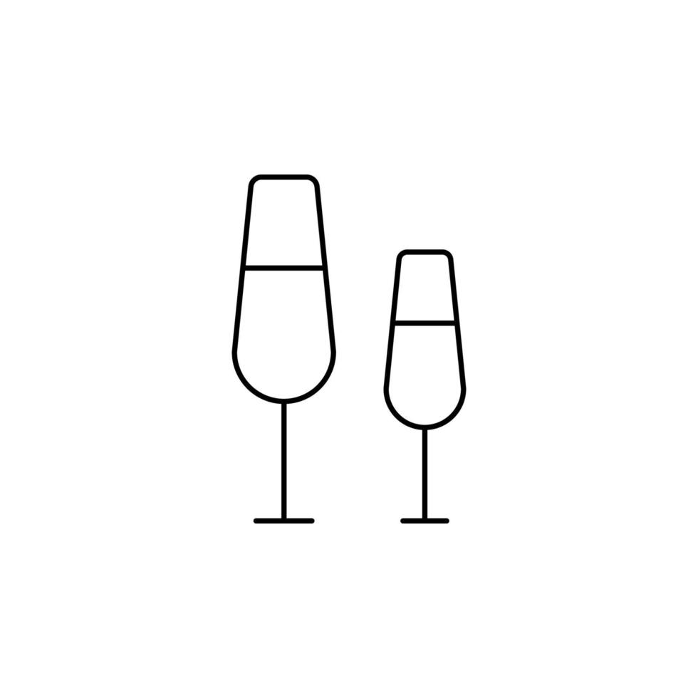 glasses of champagne vector icon illustration