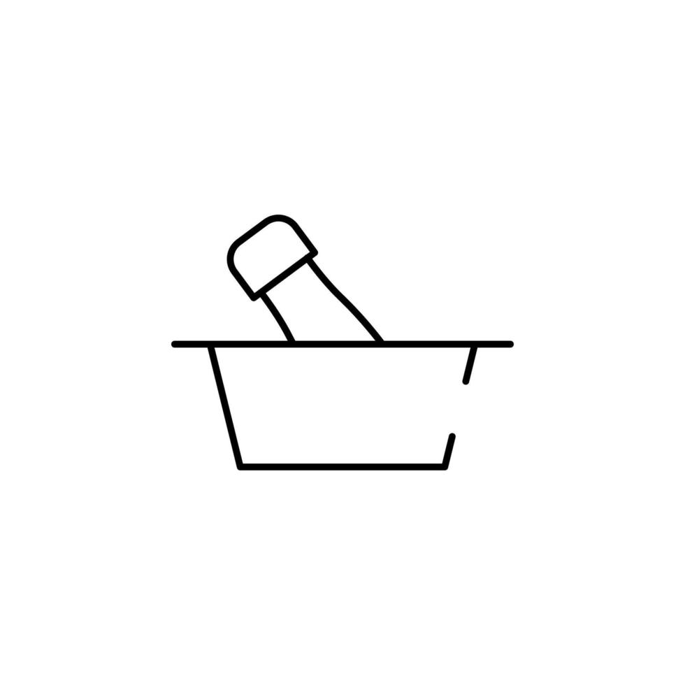 basket, bottle vector icon illustration