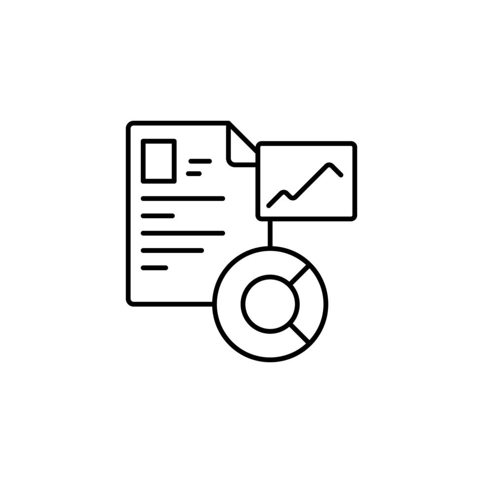 File, analytic vector icon illustration