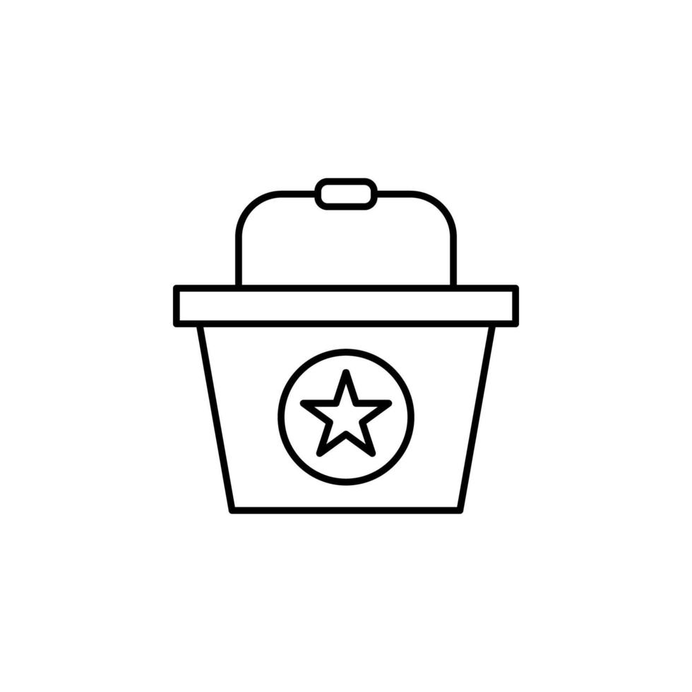 shopping bag, star, supermarket vector icon illustration