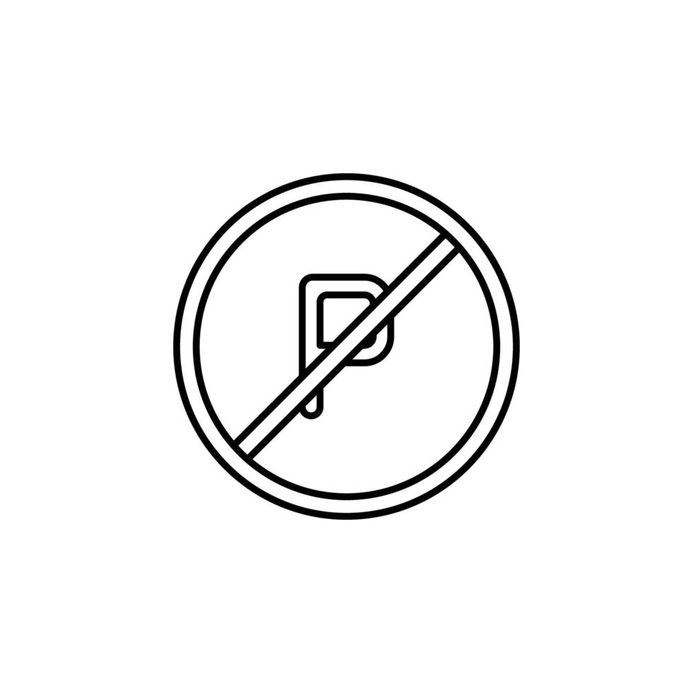 parking sign is not allowed vector icon illustration