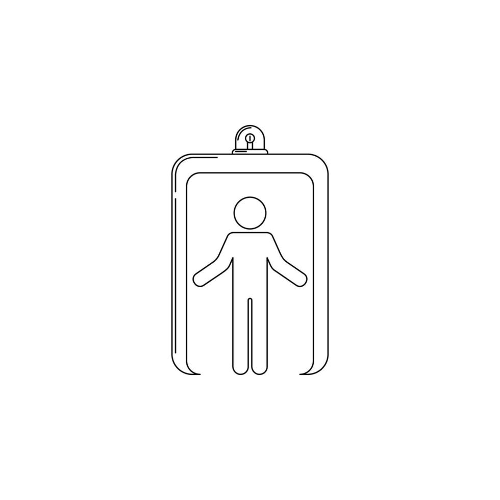 metal detector vector icon illustration