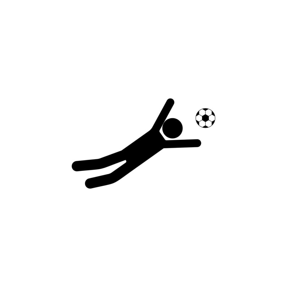 goalkeeper and ball vector icon illustration