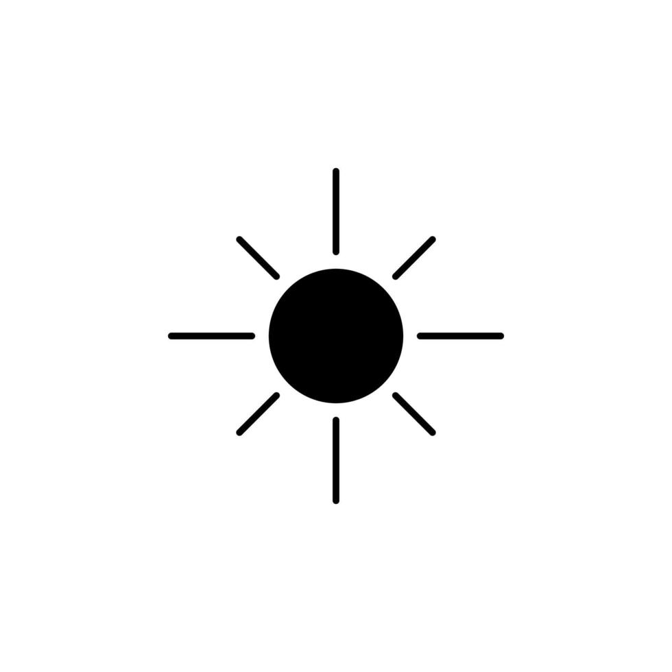 Sun, solar, weather vector icon illustration