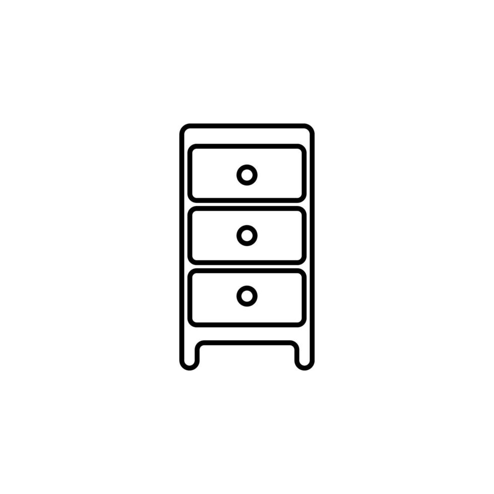 nightstand line vector icon illustration