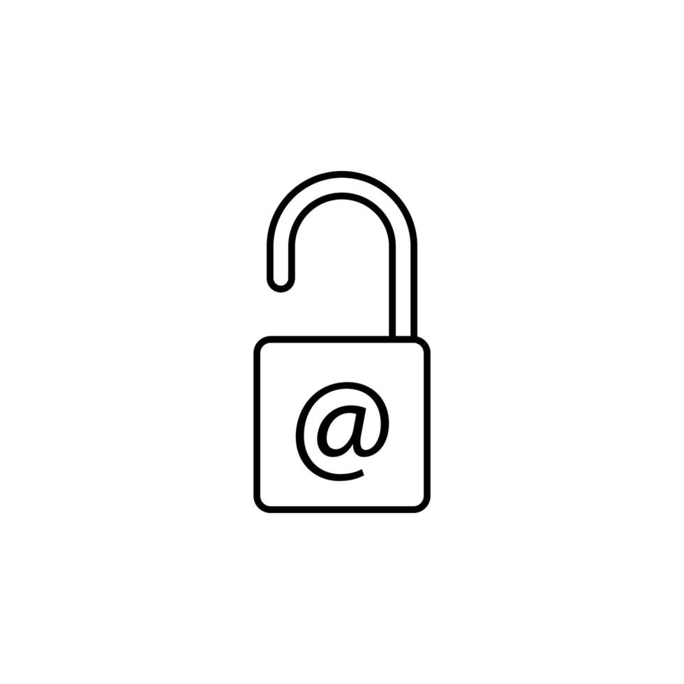 unlocking the MAIL vector icon illustration