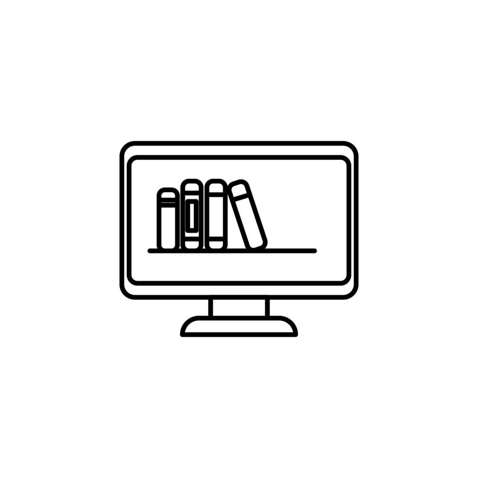 digital library vector icon illustration