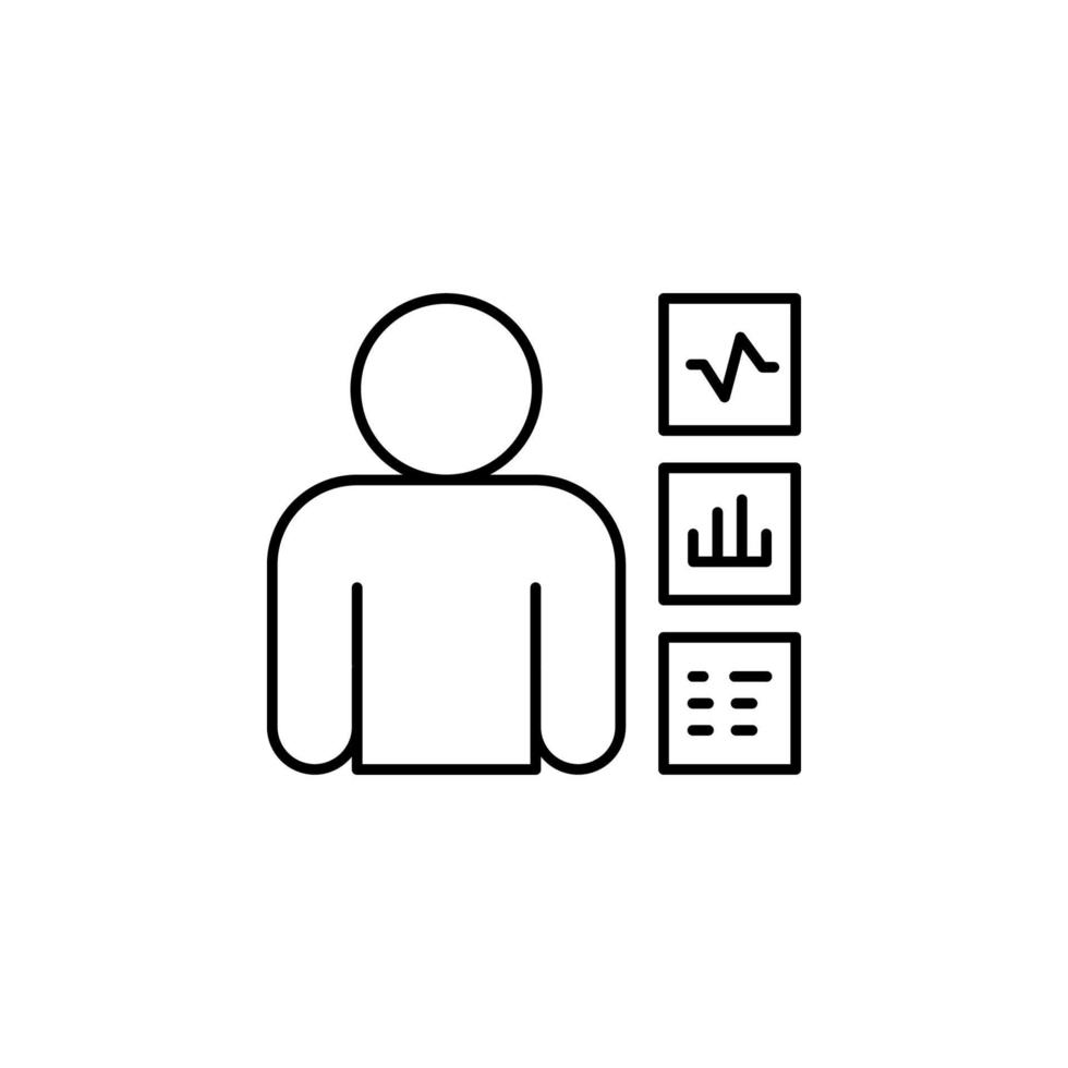 Man, personal, information vector icon illustration