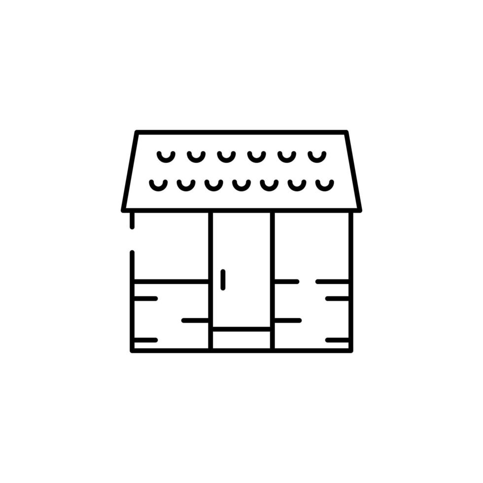 Indian house vector icon illustration