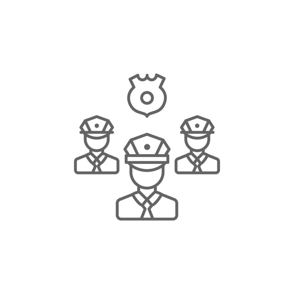 Group, police vector icon illustration