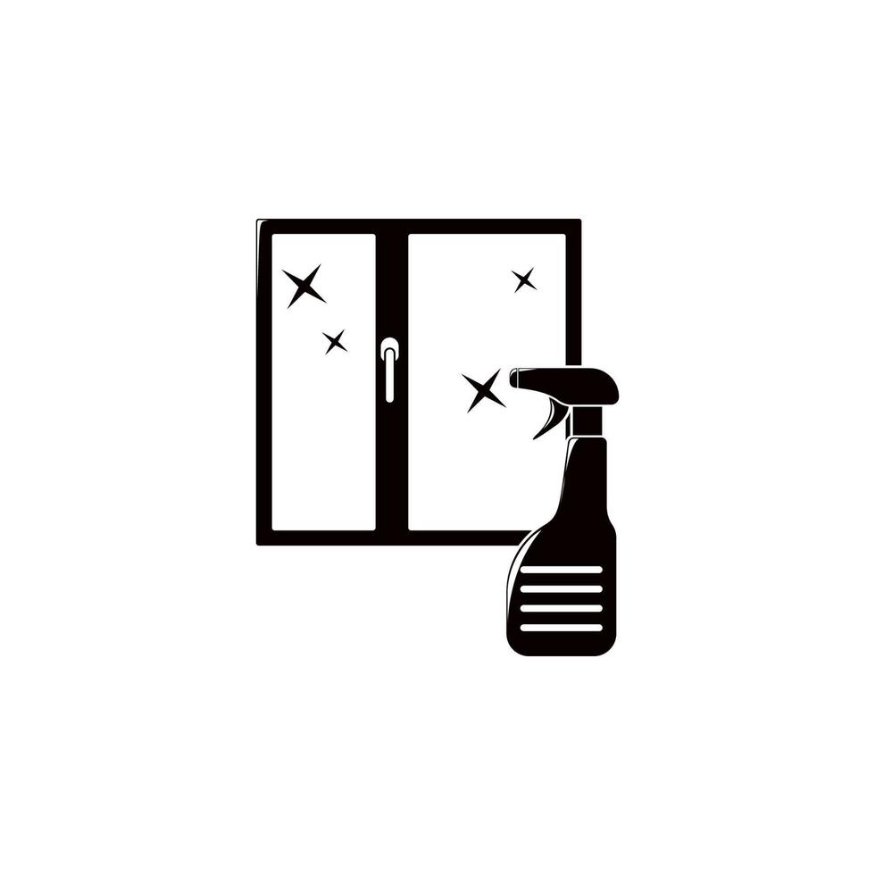 Window cleaning liquid vector icon illustration