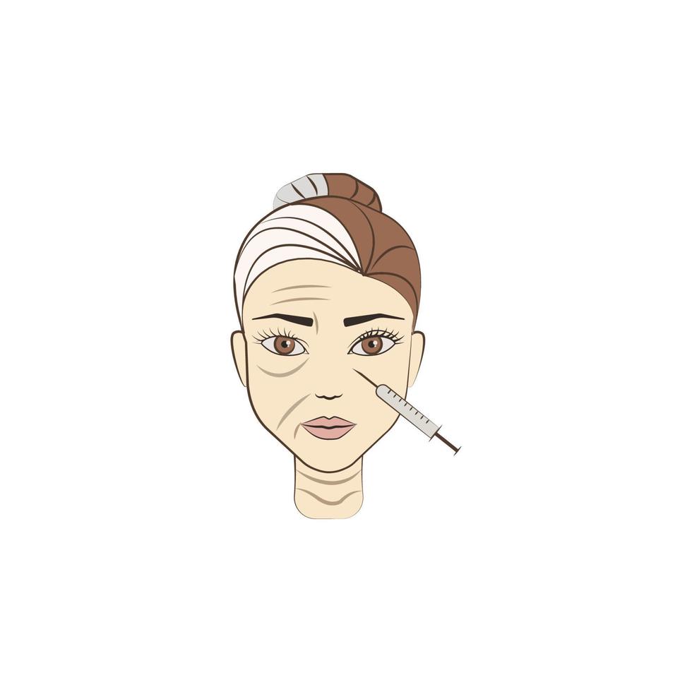 antiaging botox colored vector icon