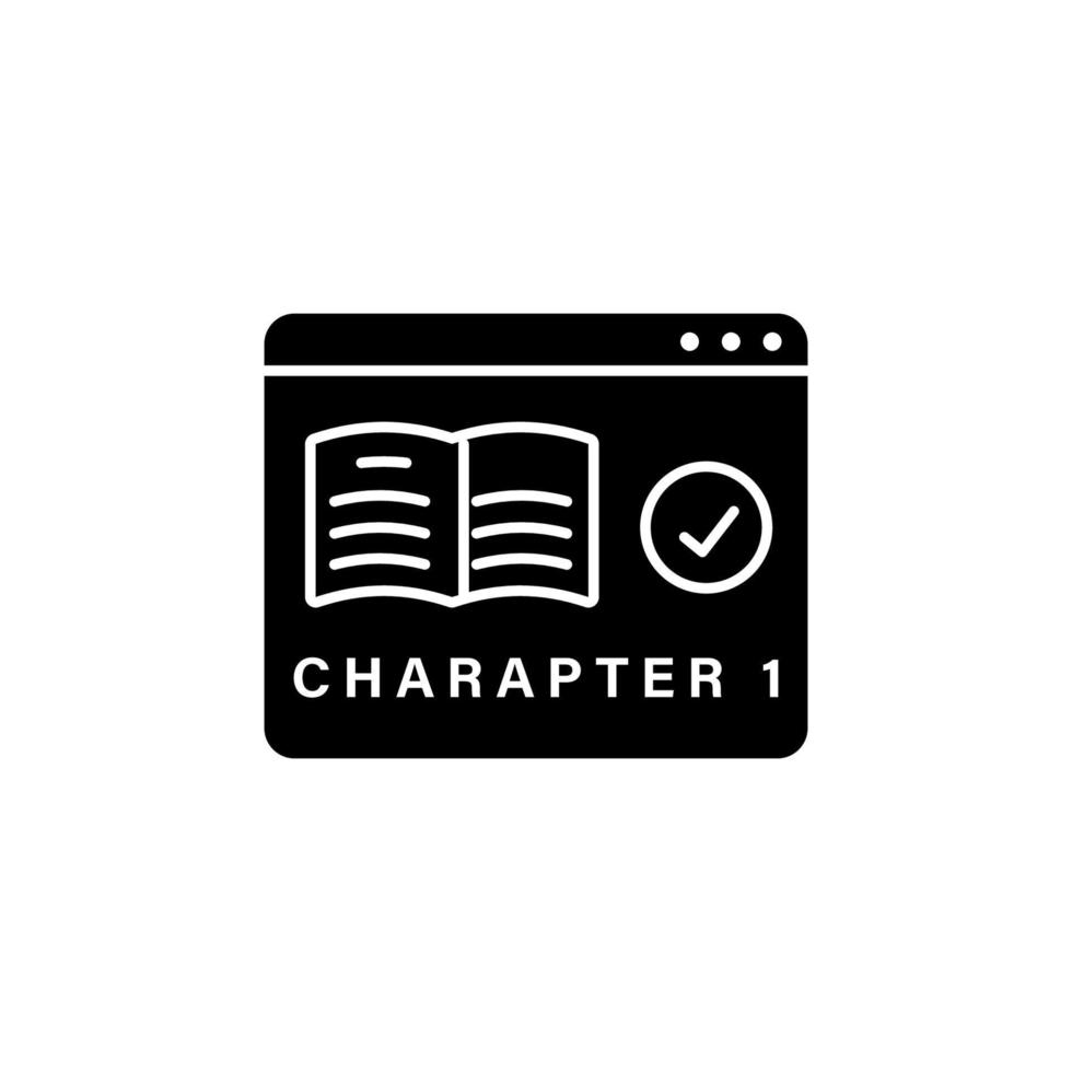 Website chapter 1 done vector icon illustration