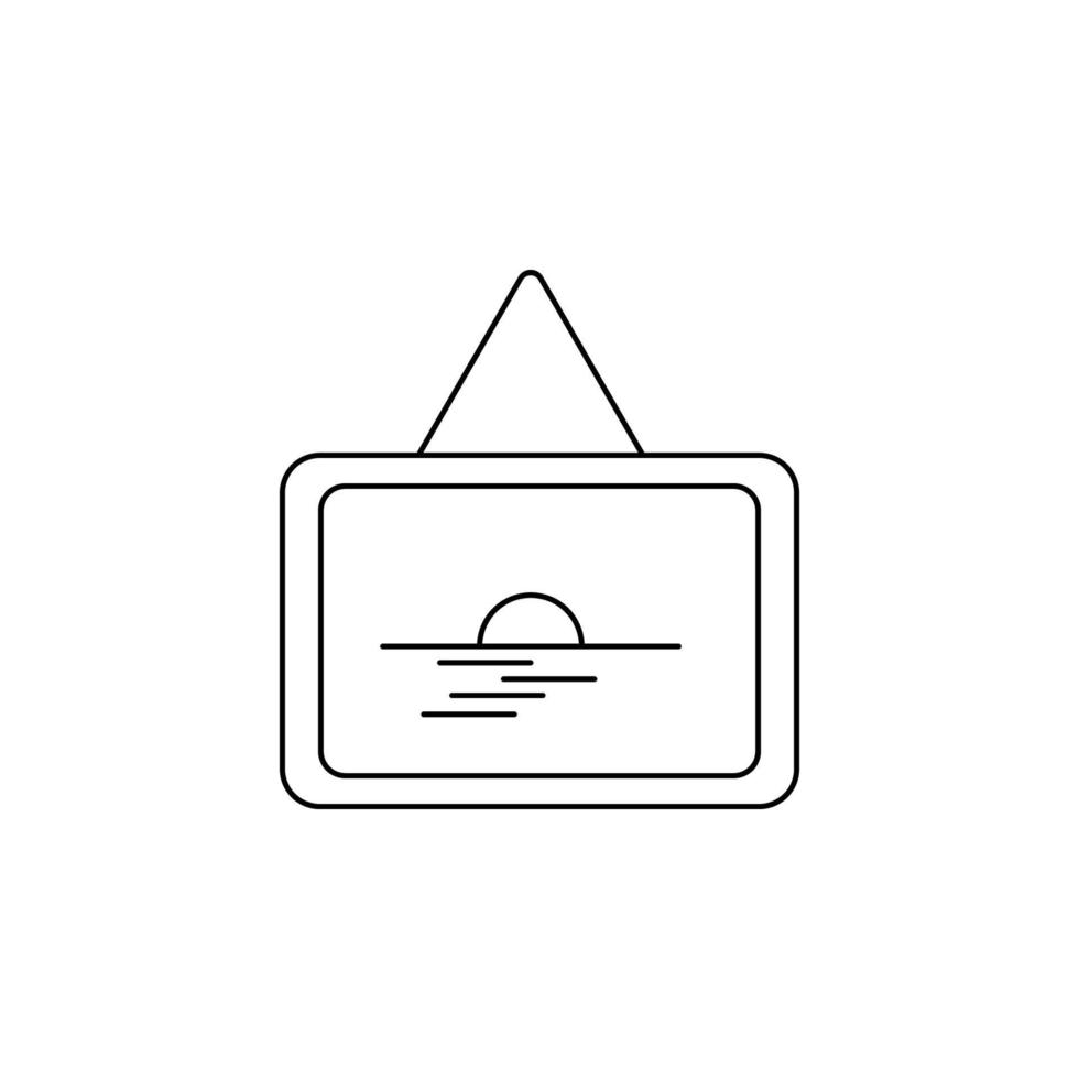 picture on a rope vector icon illustration