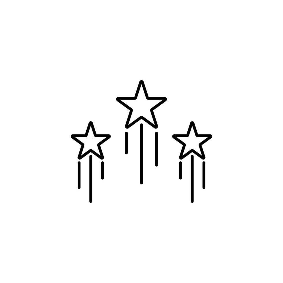 rock, stars, fly vector icon illustration