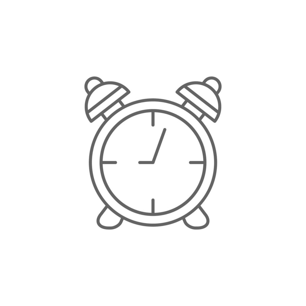 Alarm clock, time management vector icon illustration