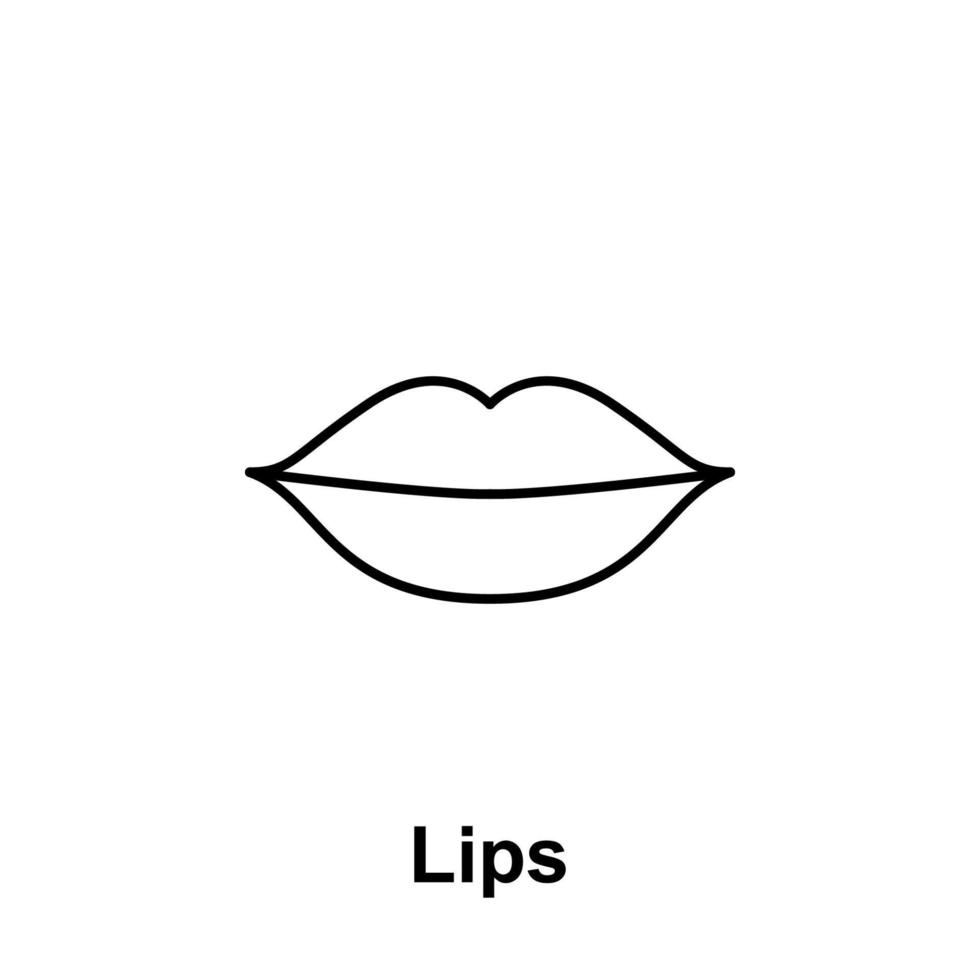 Lip, organ vector icon illustration