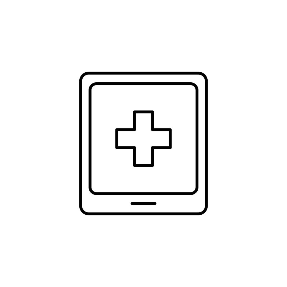 tableta médico vector icono ilustración