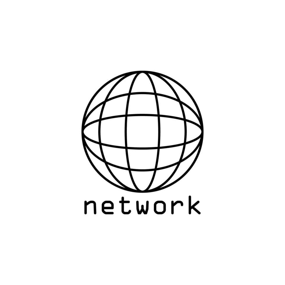 global red vector icono ilustración
