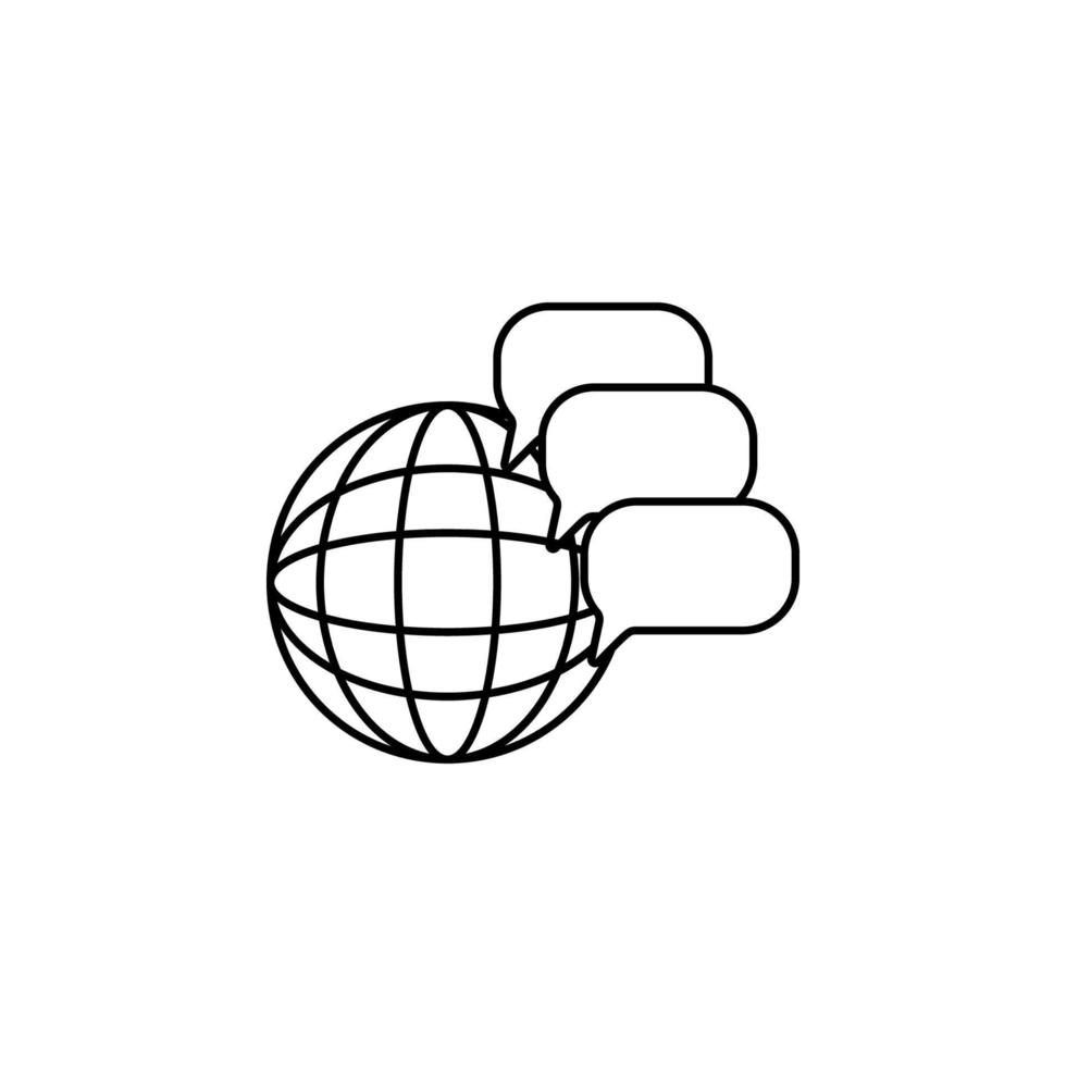 global communication vector icon illustration