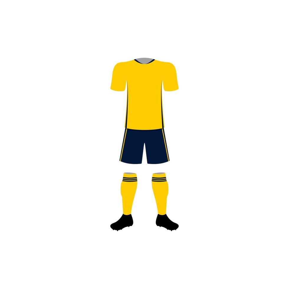 Sweden national football form vector icon illustration