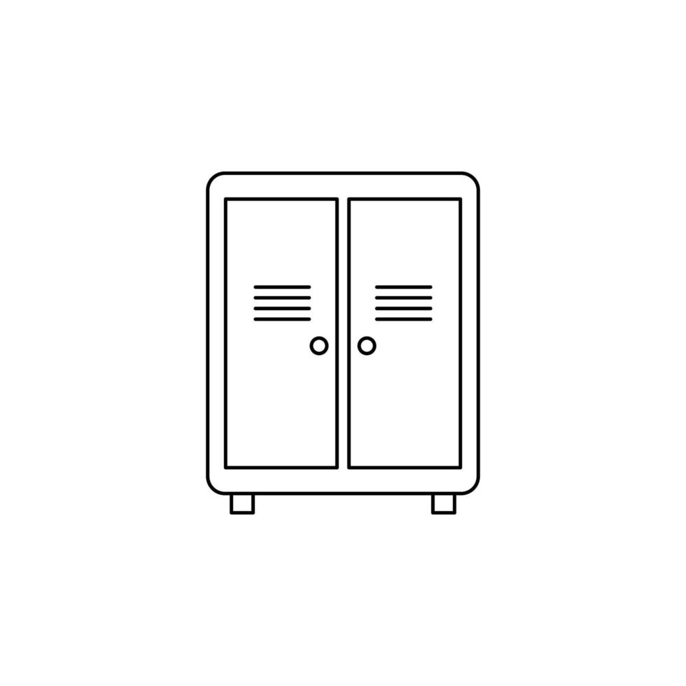 iron locker in the locker room vector icon illustration