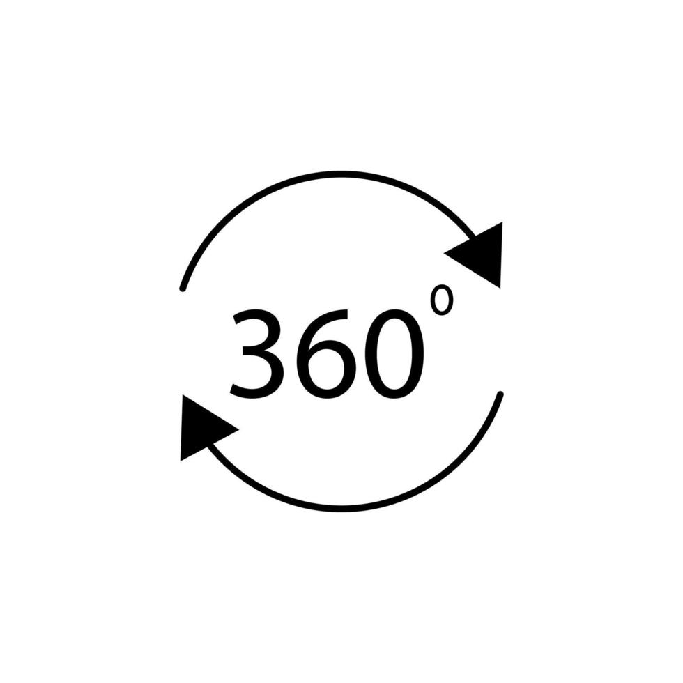 360 angle, arrows vector icon illustration