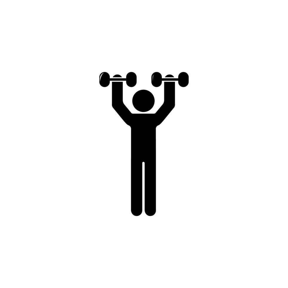 man with dumbbells vector icon illustration