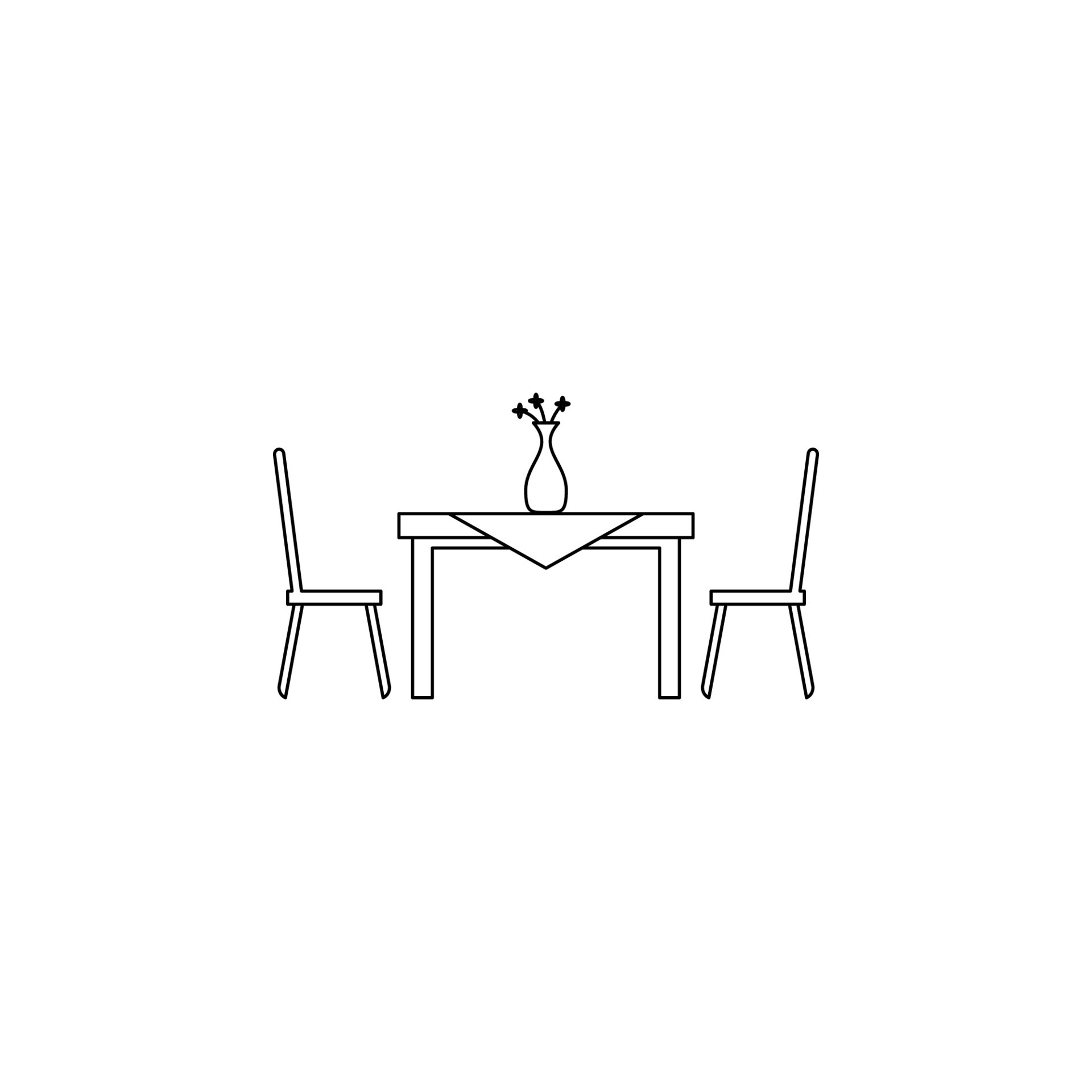 table and chairs vector icon illustration 23199821 Vector Art at Vecteezy