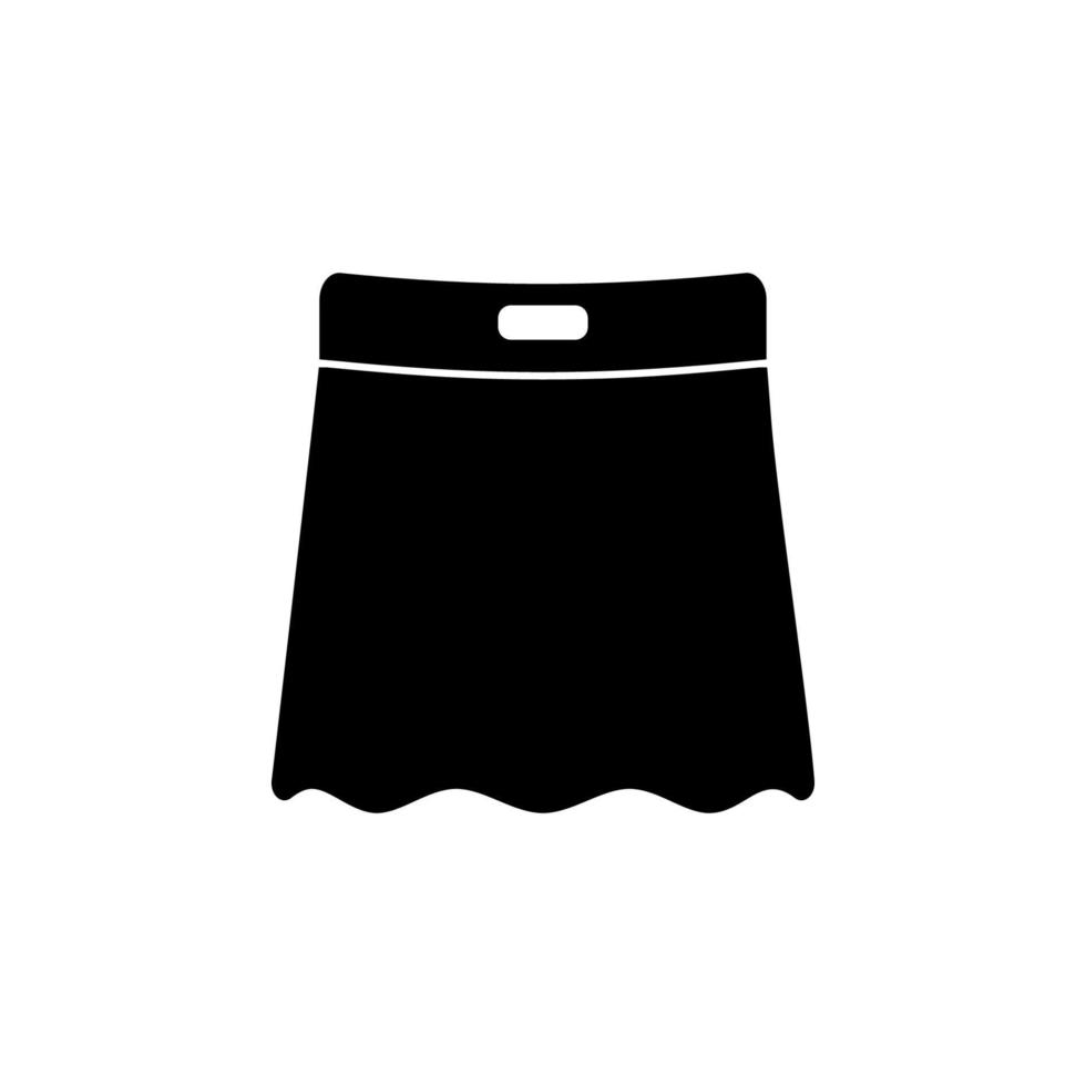 Short skirt vector icon illustration