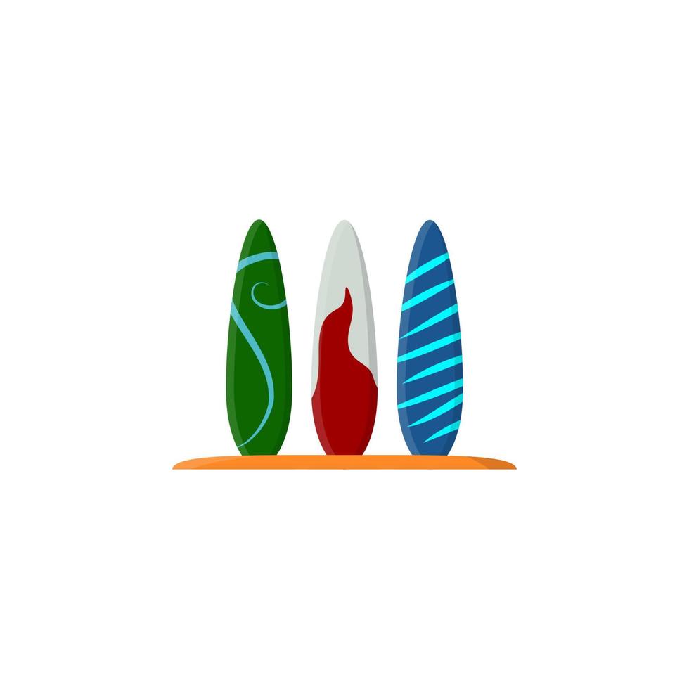 Surfboards colored vector icon illustration