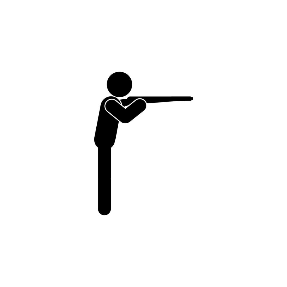 shooting with guns vector icon illustration