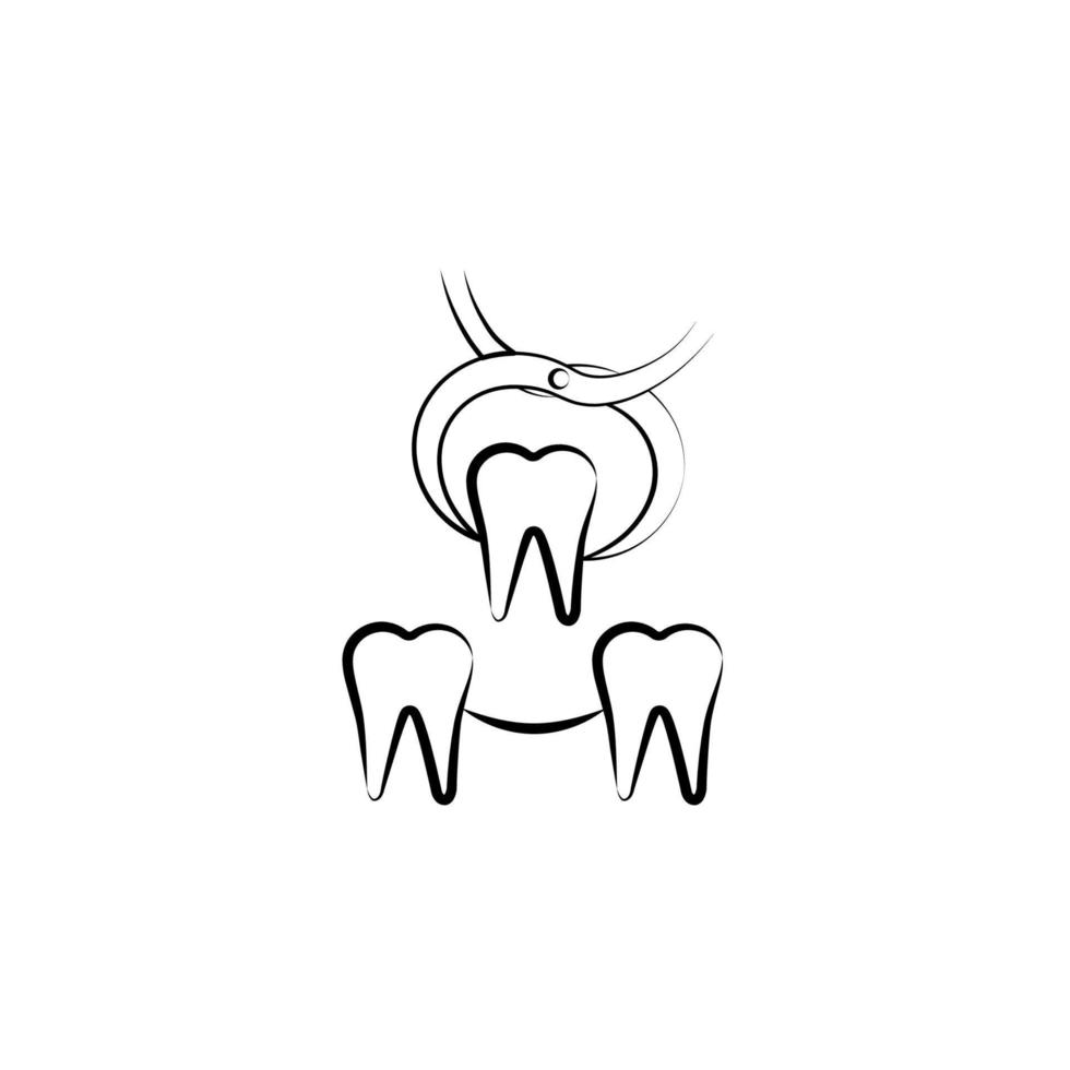 dental carillas, dental tratamiento vector icono ilustración