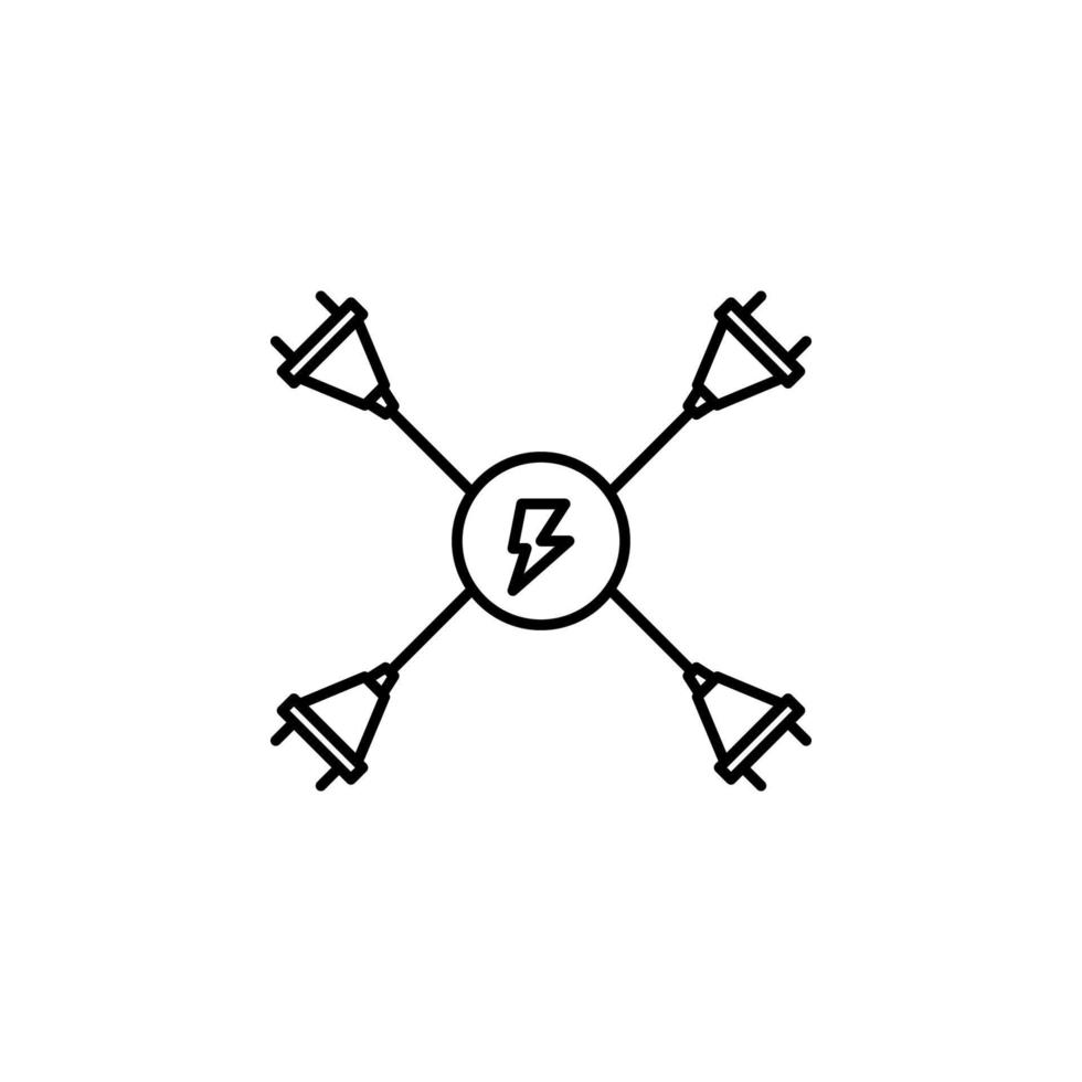 electricity, plugs vector icon illustration