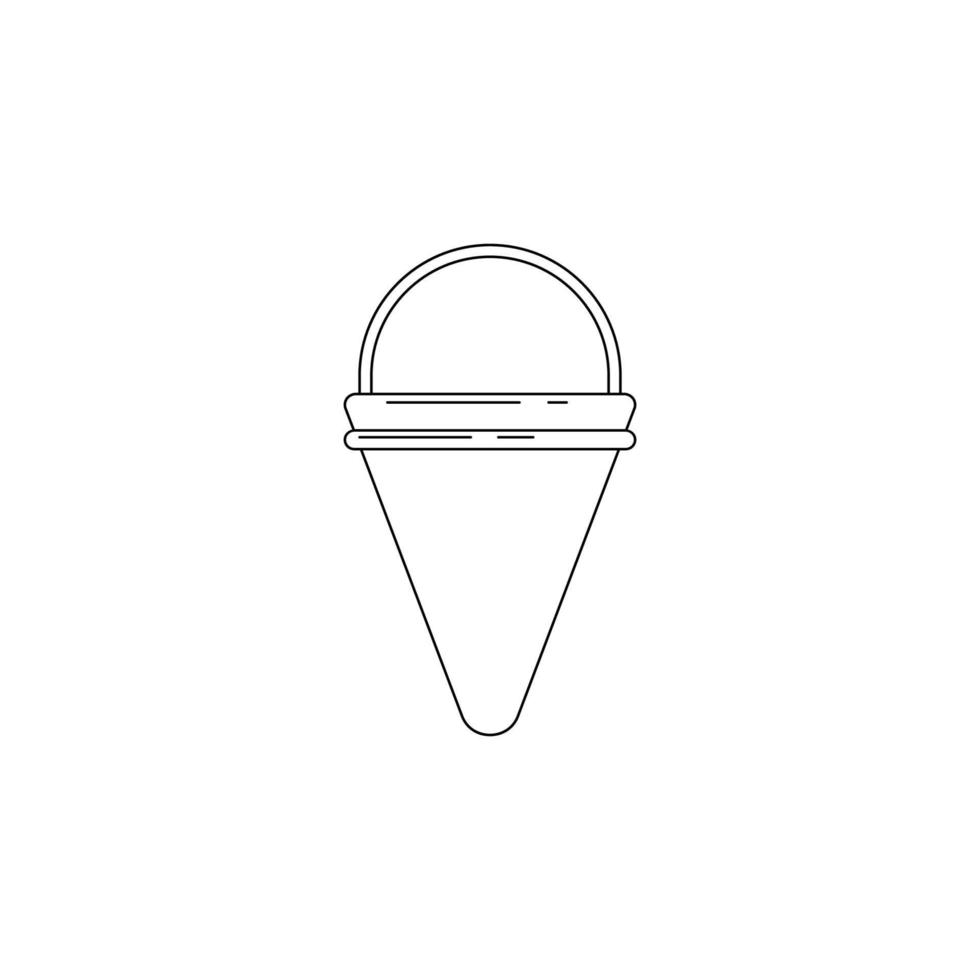 fire cone bucket vector icon illustration