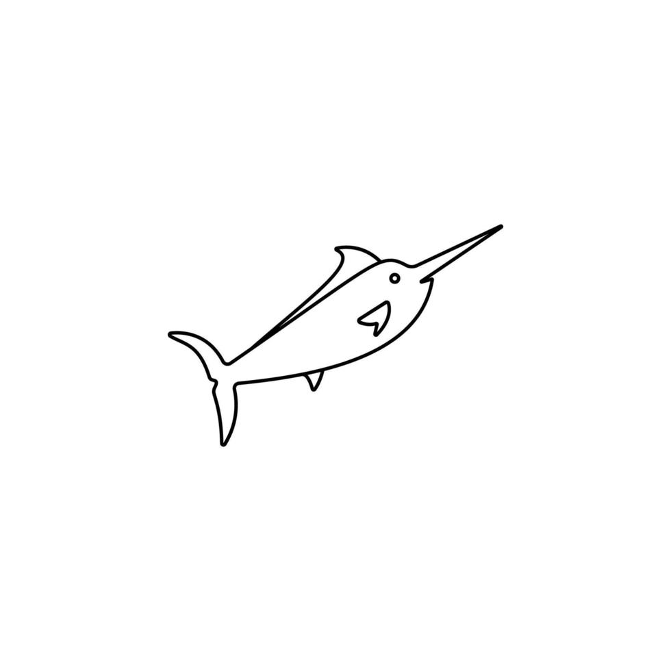 swordfish vector icon illustration