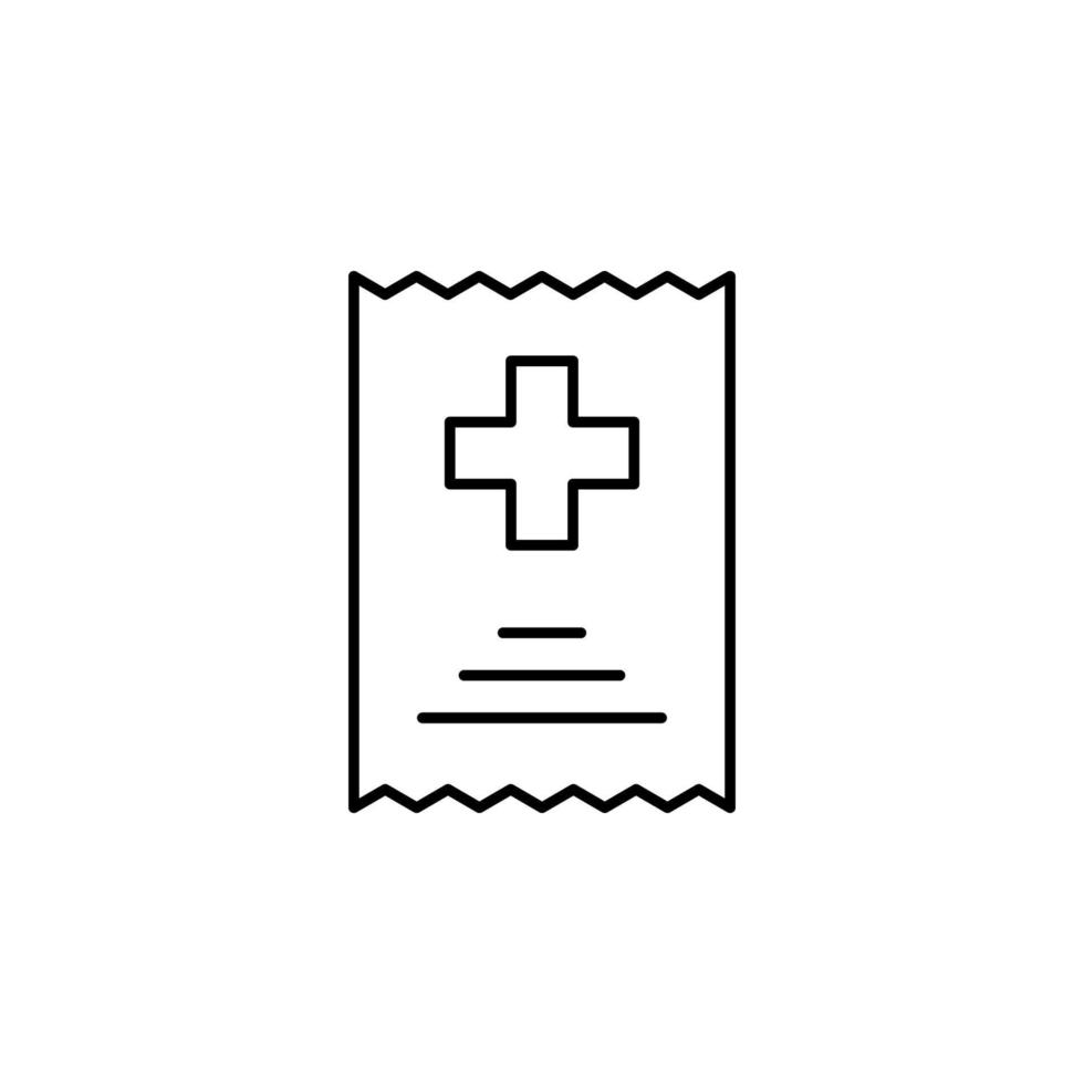 bill hospital vector icon illustration