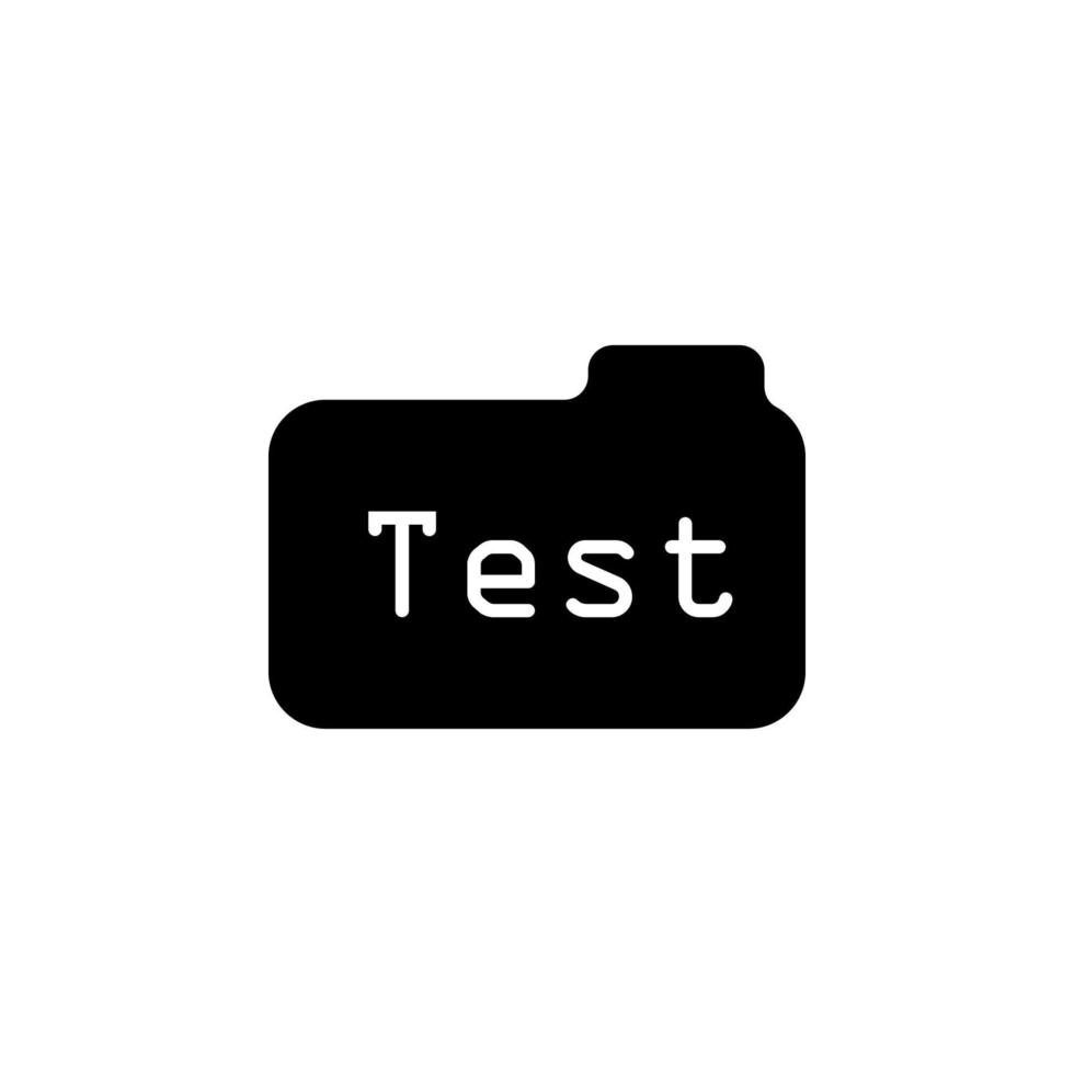 test folder vector icon illustration