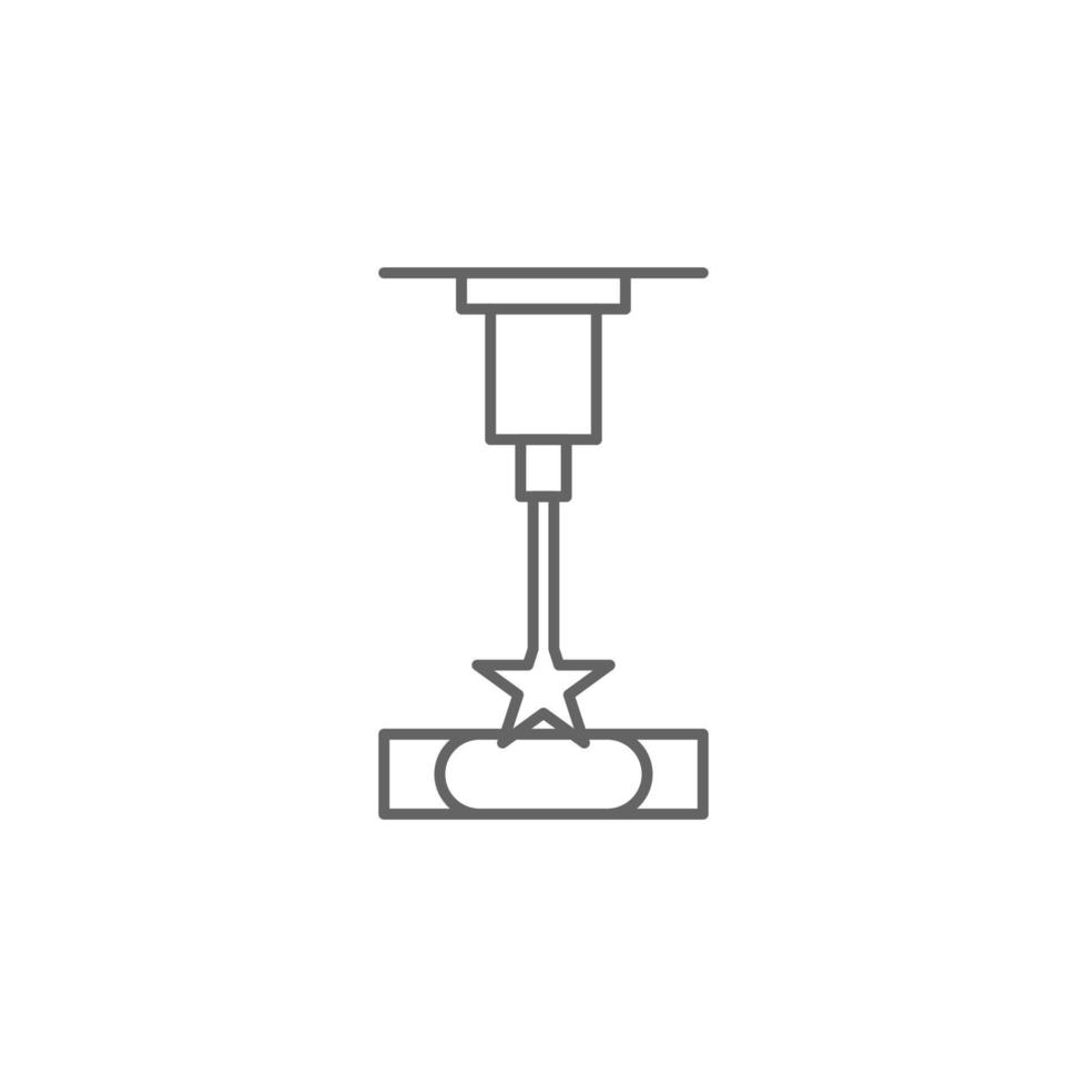 Selective, 3d printing vector icon illustration