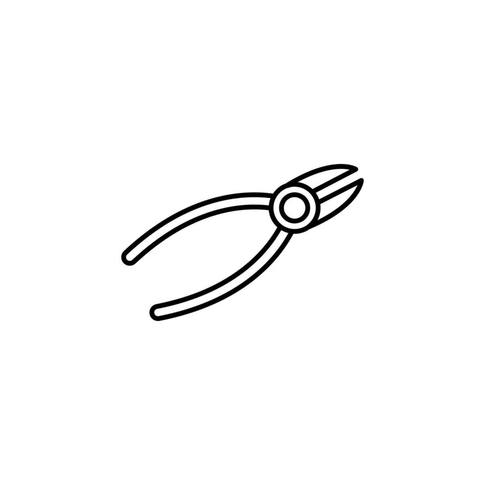 electricity, pliers vector icon illustration