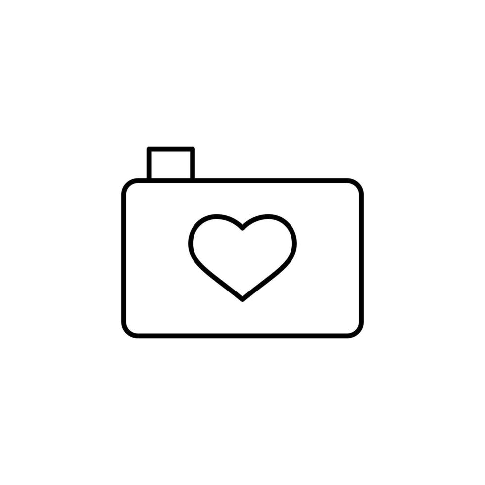 photography lover heart vector icon illustration