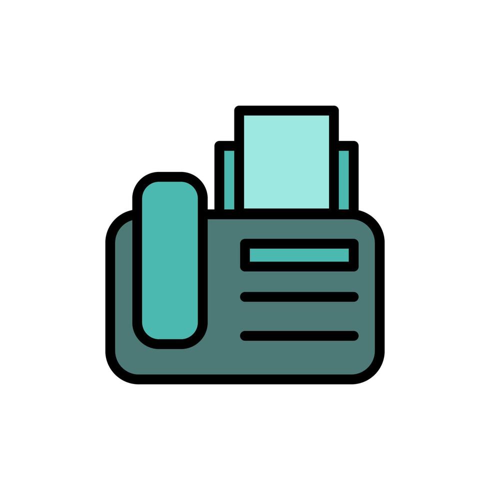 Phone, landline, fax vector icon illustration