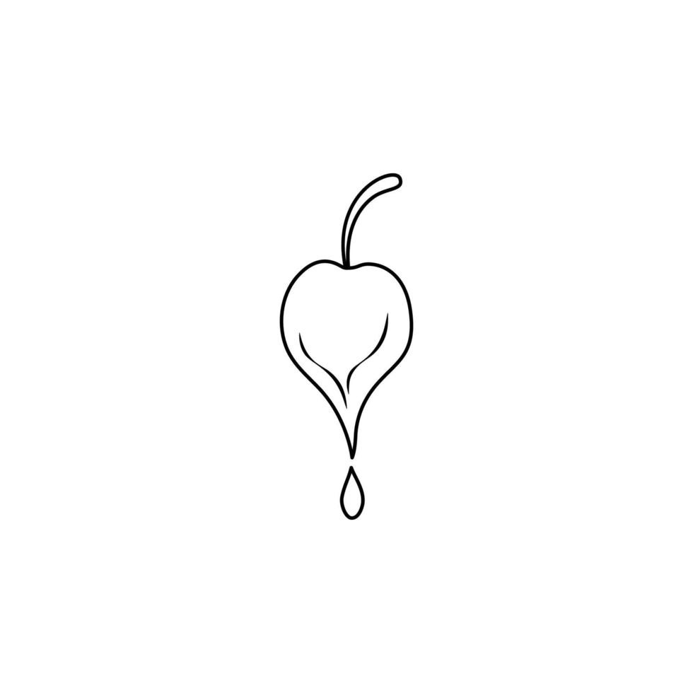 cocoa logo with a drop line vector icon illustration
