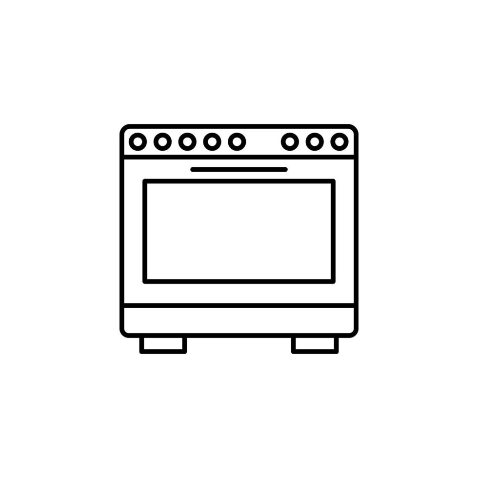 quemador horno, Cocinando rango, gas rango estufa vector icono ilustración