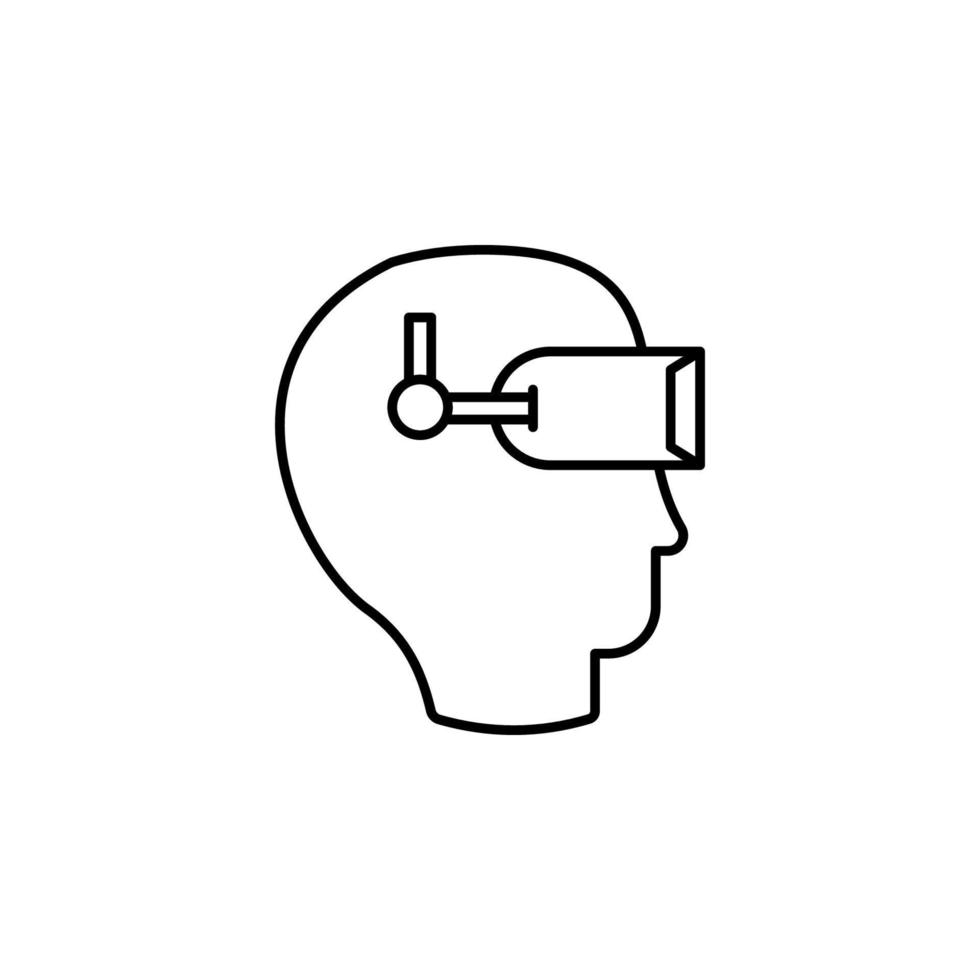 technology, vr, 3d vector icon illustration