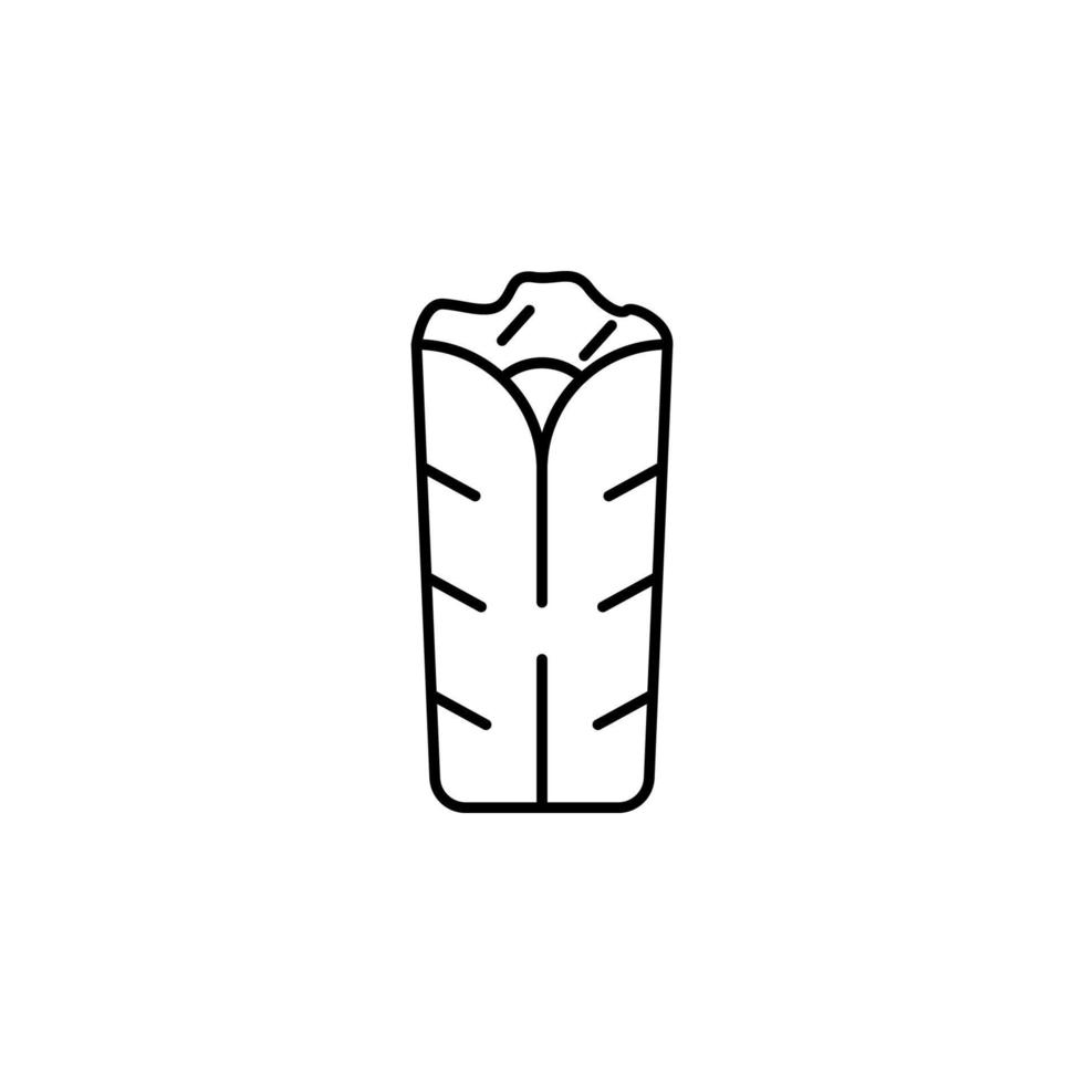 chicken roll vector icon illustration