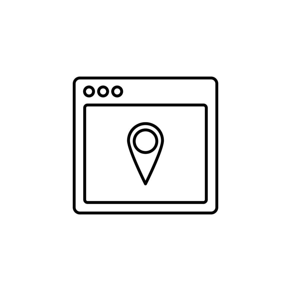 browser location webpage vector icon illustration