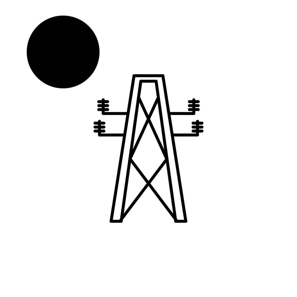 electric pole vector icon illustration