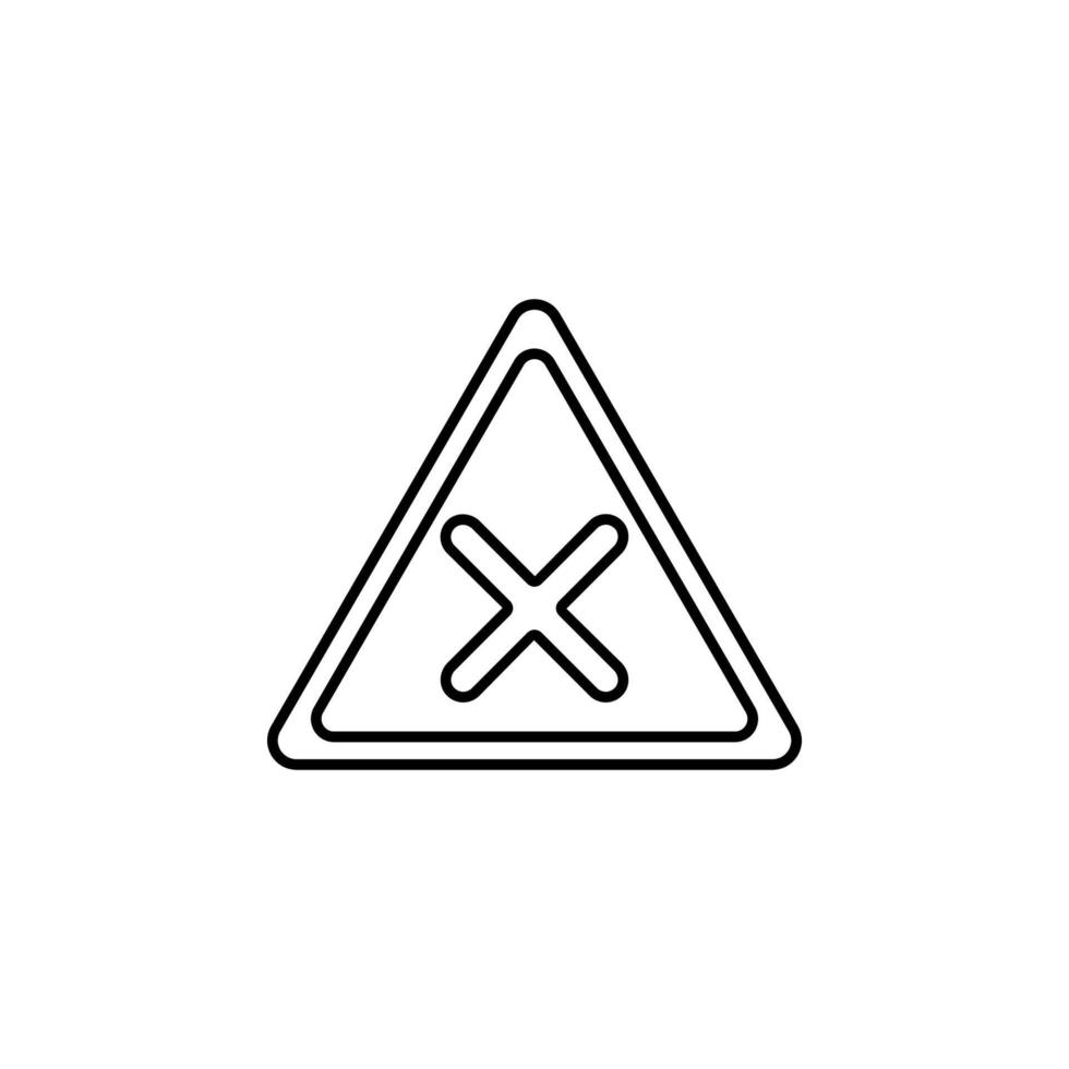 Intersection of Equivalent Roads vector icon illustration